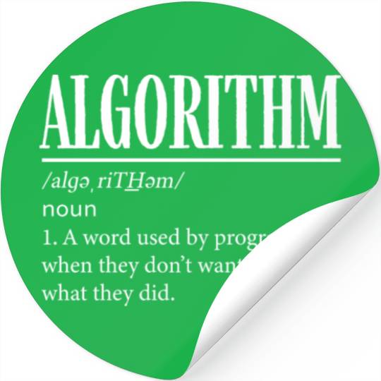 Algorithm Programmer, Coding, Coder Stickers