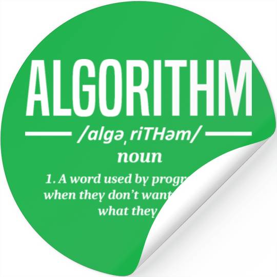 Algorithm Programmer, Coding, Coder Stickers