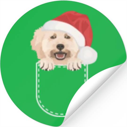 Poodle Merry Christmas Stickers
