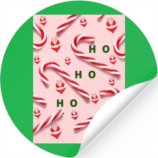 Funny Christmas Candy Canes Stickers