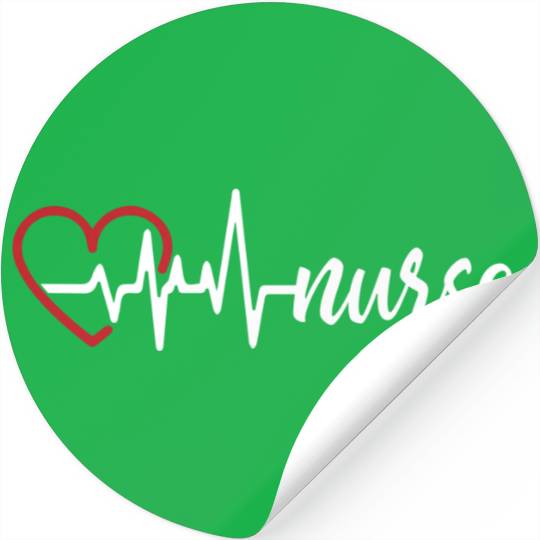 Heart Beat Nurse Stickers