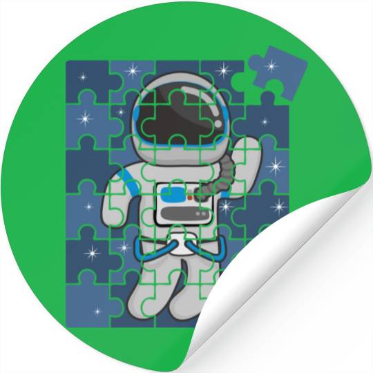 Autism Spaceman Astro Cosmo Space Lover Autism Awa Stickers