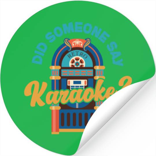 Karaoke Singer 80s Retro Did Stickers