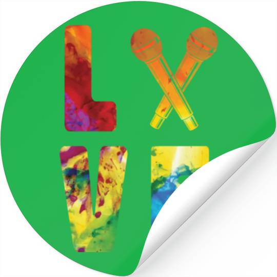 Karaoke Singer Microphone Vocalist Stickers