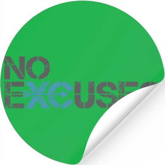 Cross Country Running No Excuses Stickers