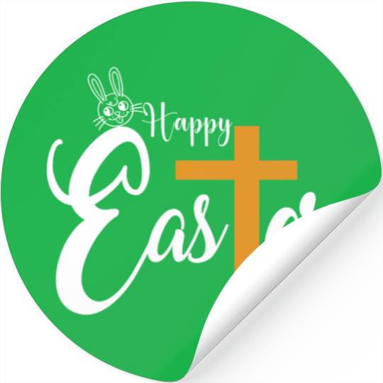 Happy Easter Egg Stickers, Easter Unicorn Stickers,