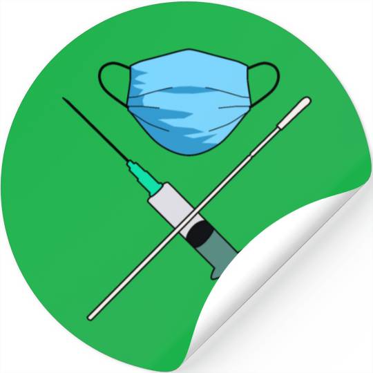 Corona Pandemic Cross | Comic Stickers