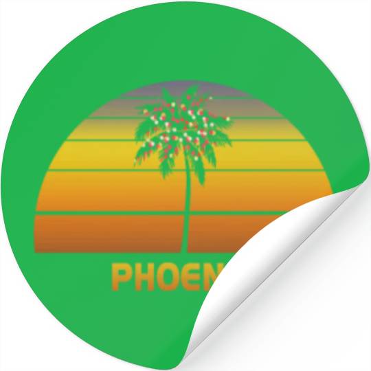Phoenix Arizonna Palm Tree Christmas Lights Family Stickers