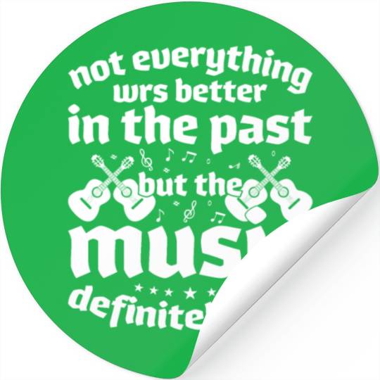 Retro Vintage 70s 80s Music Rock Guitar Stickers