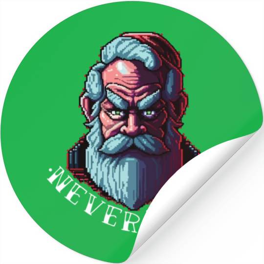 Grumpy Santa Stickers
