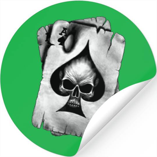 Ace of Skulls Death Cards Vietnam Stickers