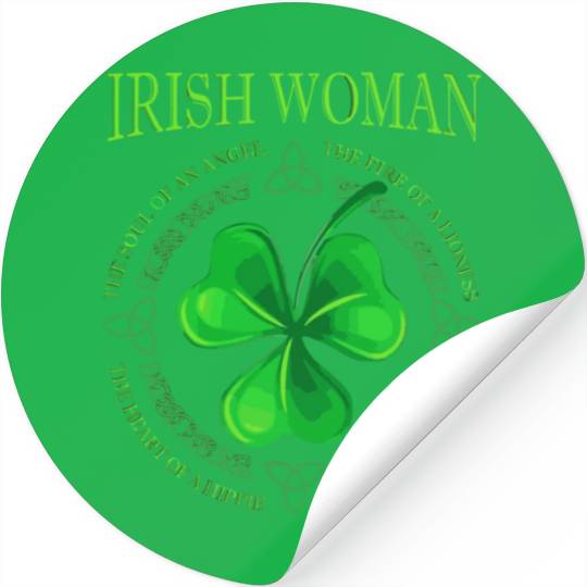 Womens Irish Woman Angel The Souls Of An Angel Stickers