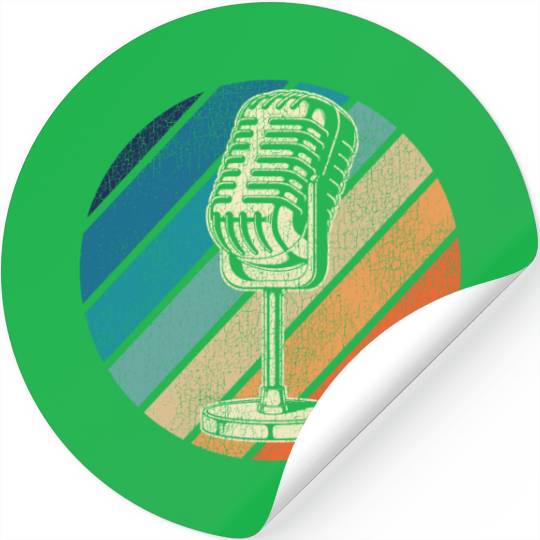 Karaoke Singer Microphone Vocalist Stickers
