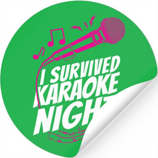 Karaoke Singer I Survived Karaoke Stickers