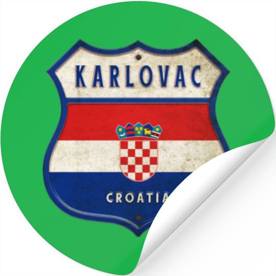 Karlovac Croatia flag coat of arms design Stickers