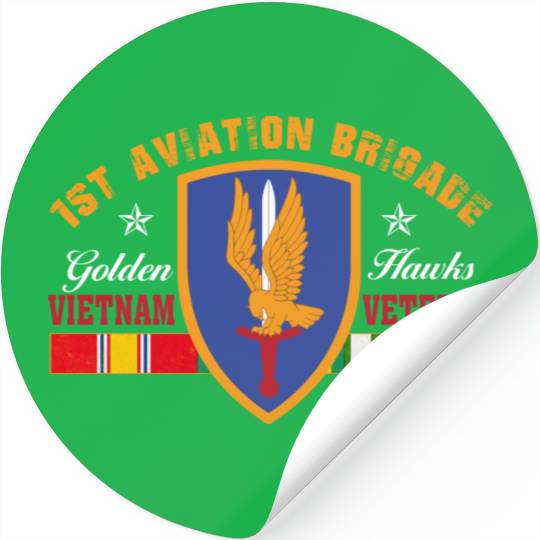 1st Aviation Brigade Vietnam Veteran Golden Hawks Stickers
