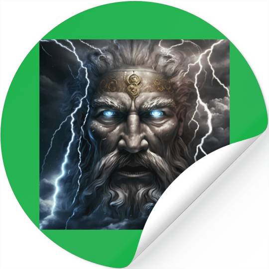 Portrait of Zeus Stickers