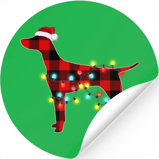 Vizsla Christmas Dog Lover Pajamas Stickers