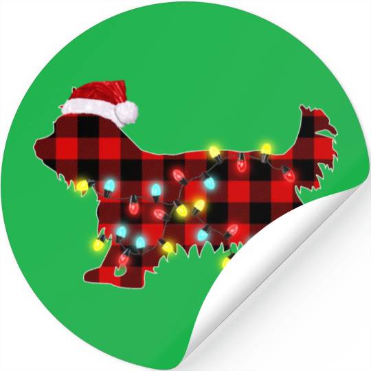 Yorkshire Terrier Christmas Dog Lover Pajamas Stickers