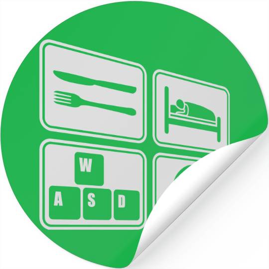 computer gaming daily repeat Stickers