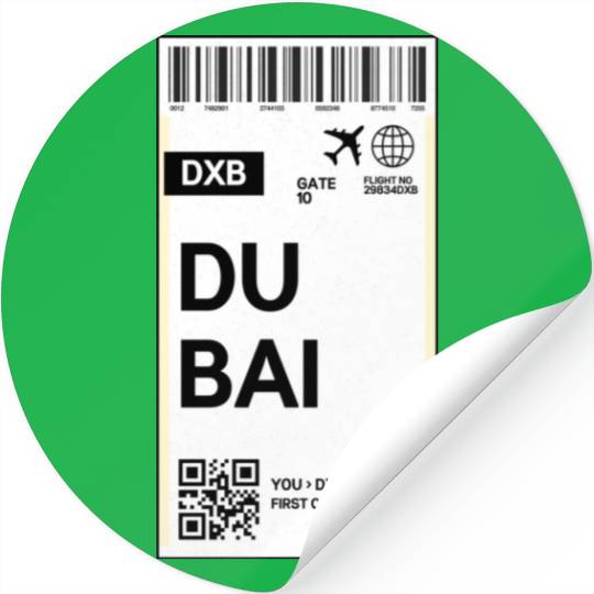 Destination Dubai Airport Travel pass Stickers
