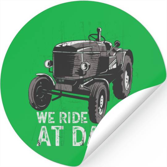 We Ride At Dawn Dad Lawn Mower Make Laugh Day Yard Stickers