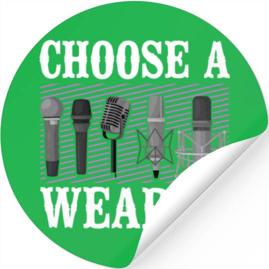 Karaoke Singer Microphone Vocalist Stickers