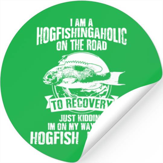 Hog Fish Merch Funny Great Fishermen Stickers