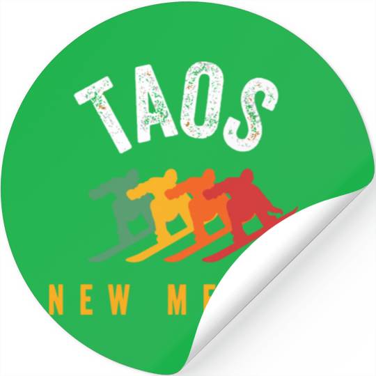 Vintage Taos Nm Us New Mexico Ski Snowboard Mounta Stickers