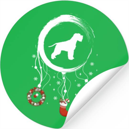 dog dreamcatcher Christmas Schnauzer Stickers