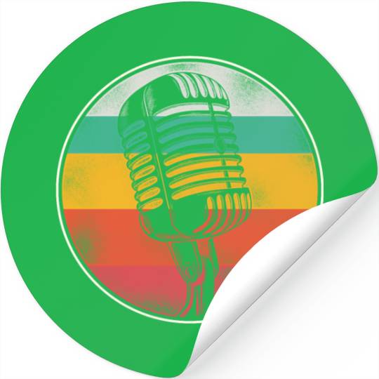 Karaoke Singer Microphone Vocalist Stickers