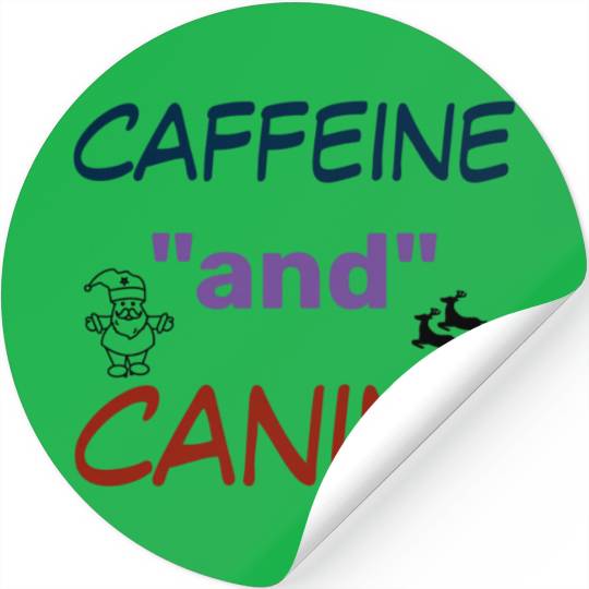 motivated by caffeine and canine-beautiful gift Stickers