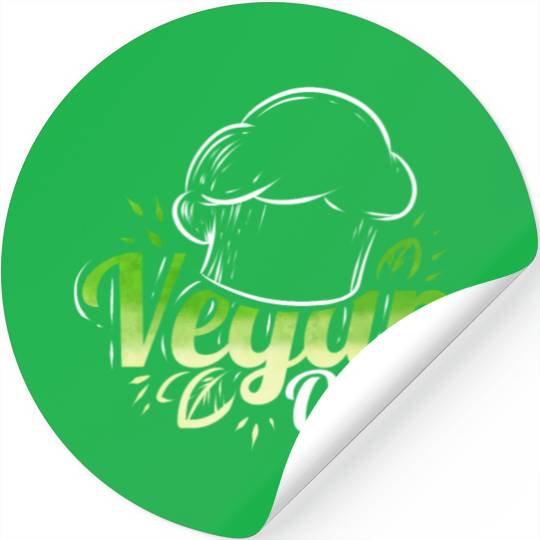 Chefs Hat Cooking Only Veggies For Vegetarian And Stickers