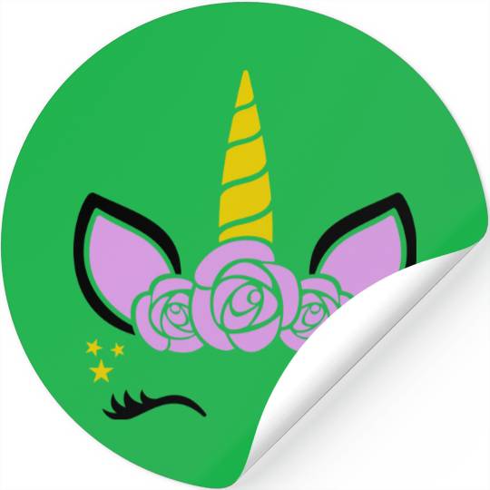 Unicorn flower Stickers