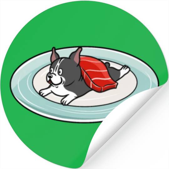 Boston Terrier Nigiri Sushi Stickers