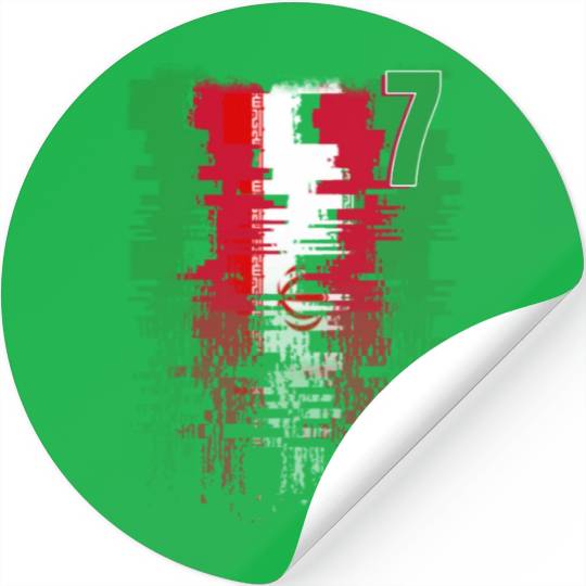 Iran Soccer team Jerseys Iran team 2022 number 7 Stickers