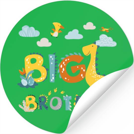 Boys Big Brother Dino Lover Stickers