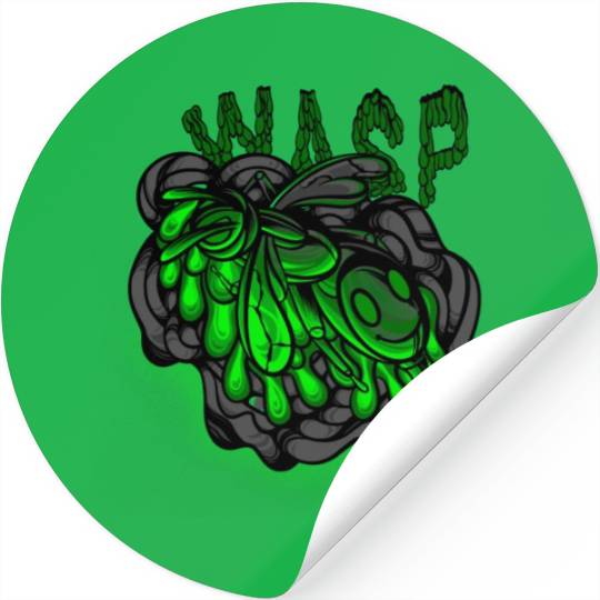 Iron Toxic Neon Wasp Design Stickers