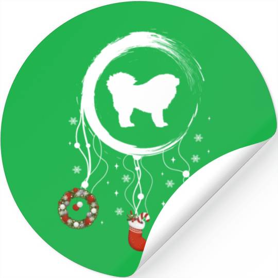 dog dreamcatcher Christmas Tibetan Mastiff Stickers