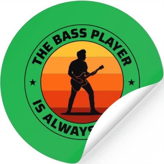 Bass Guitar Player Music Musician Bassist Funny Stickers
