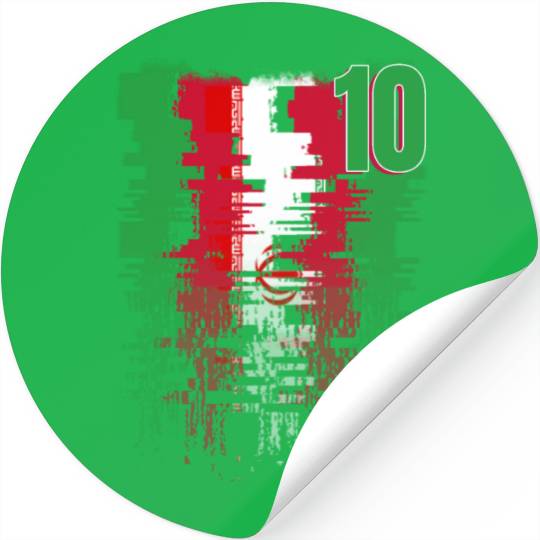 Iran Soccer team Jerseys Iran team 2022 number 10 Stickers