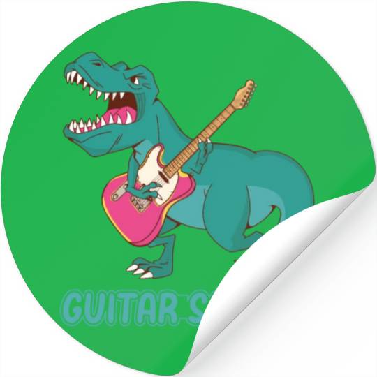 Guitar Saurus - Bass Guitar Player Stickers