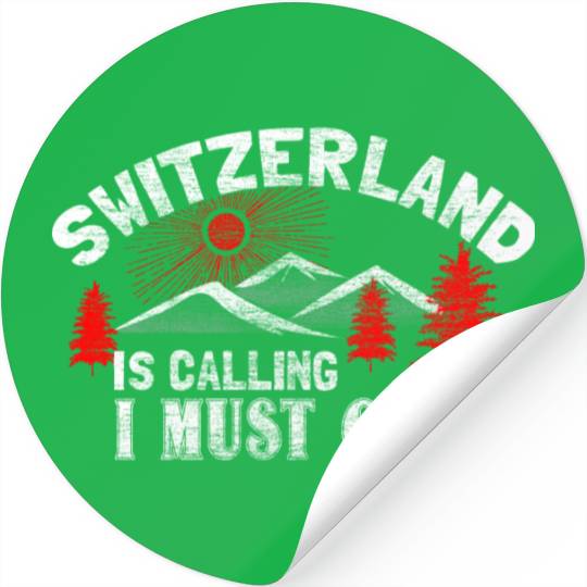 Switzerland Mountains State Stickers