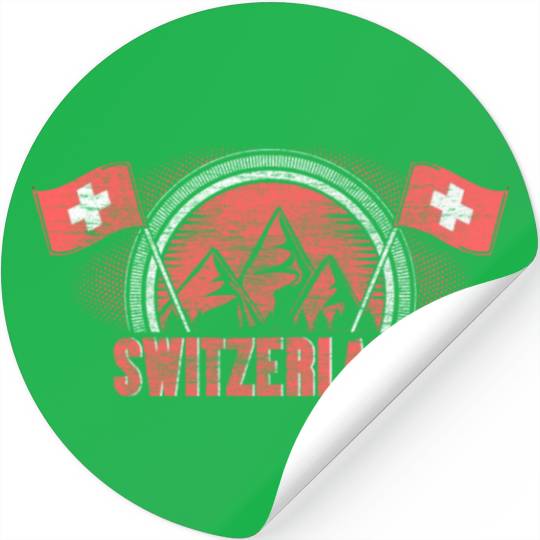 Switzerland Matterhorn Flag Gift Idea Stickers