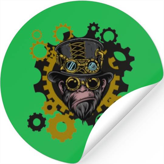 monkey and gear Stickers