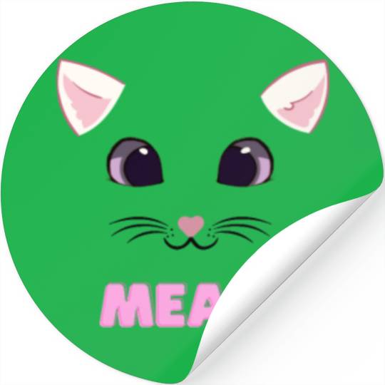 Illustration Cat Cute Face Stickers 1