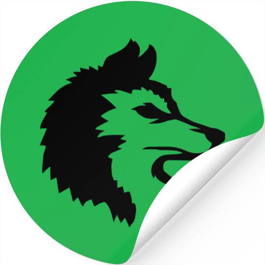 Alpha Wolf Cool Logo Stickers