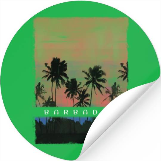 Barbados Caribbean Vacation Souvenir Palm Tree Stickers