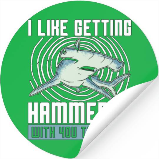 Marine Biology I Like Getting Hammered Underwater Stickers