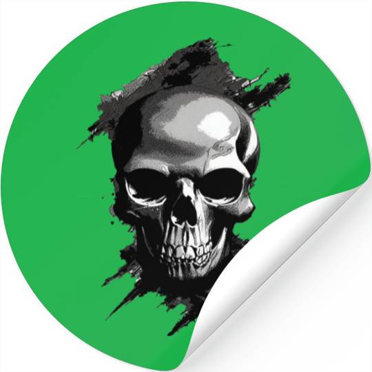 Silver Skull Stickers